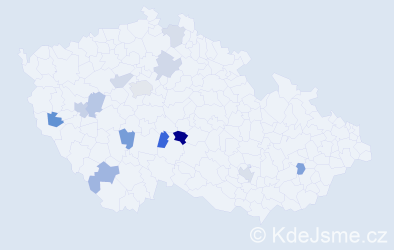 Příjmení: 'Pasáčková', počet výskytů 19 v celé ČR