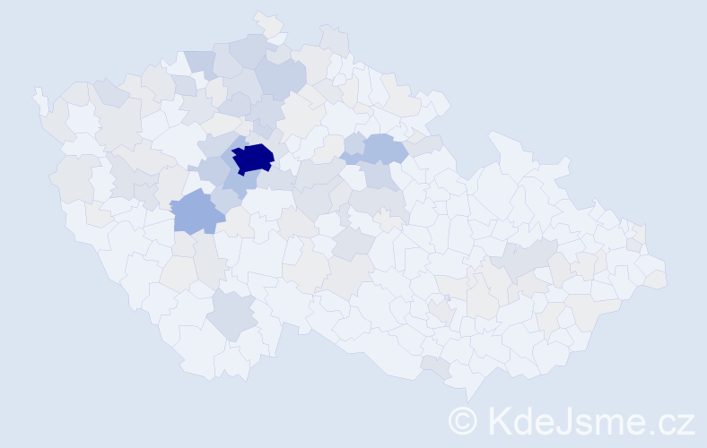 Příjmení: 'Pechar', počet výskytů 479 v celé ČR