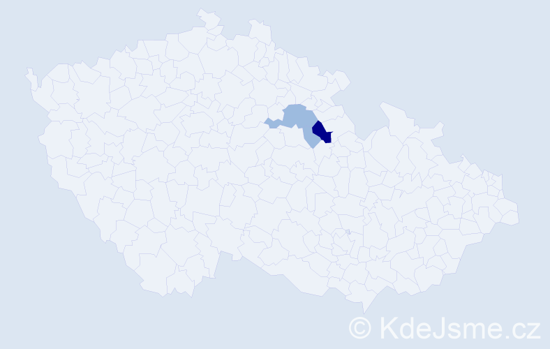 Příjmení: 'Tuljová', počet výskytů 6 v celé ČR