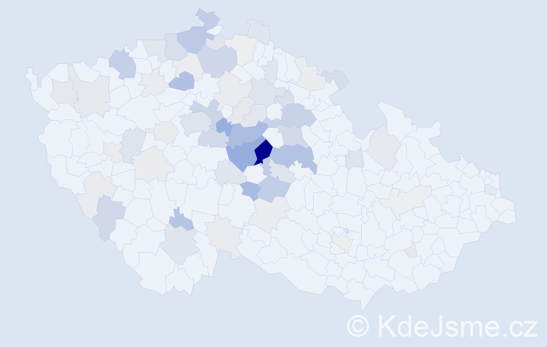 Příjmení: 'Volencová', počet výskytů 222 v celé ČR