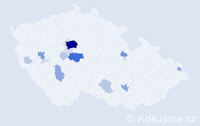 Příjmení: 'Kheková', počet výskytů 57 v celé ČR