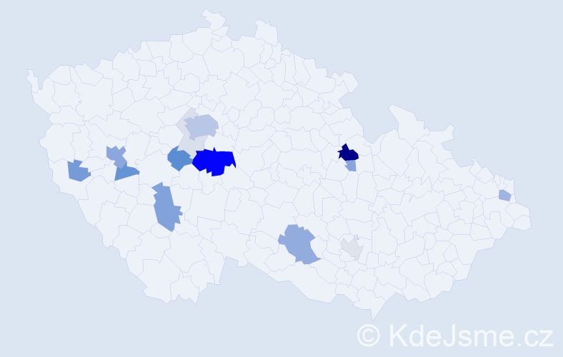 Příjmení: 'Kheková', počet výskytů 57 v celé ČR
