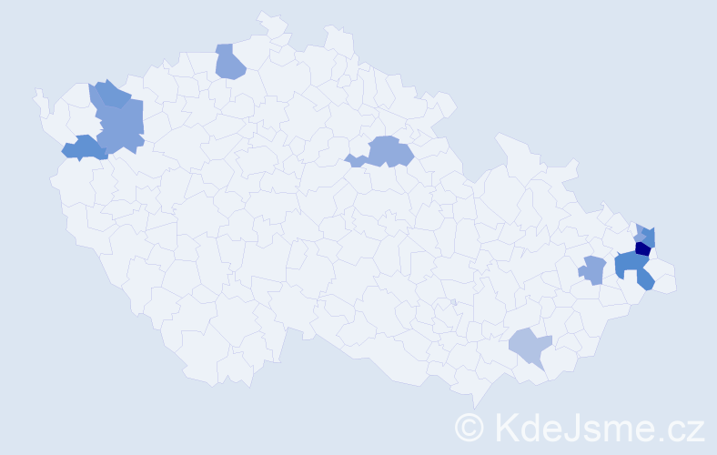 Příjmení: 'Daško', počet výskytů 26 v celé ČR