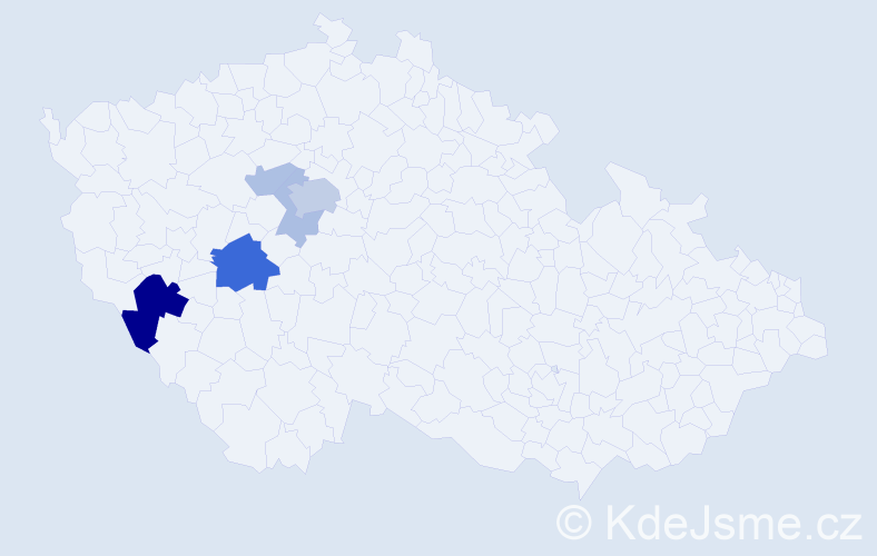 Příjmení: 'Paima', počet výskytů 14 v celé ČR