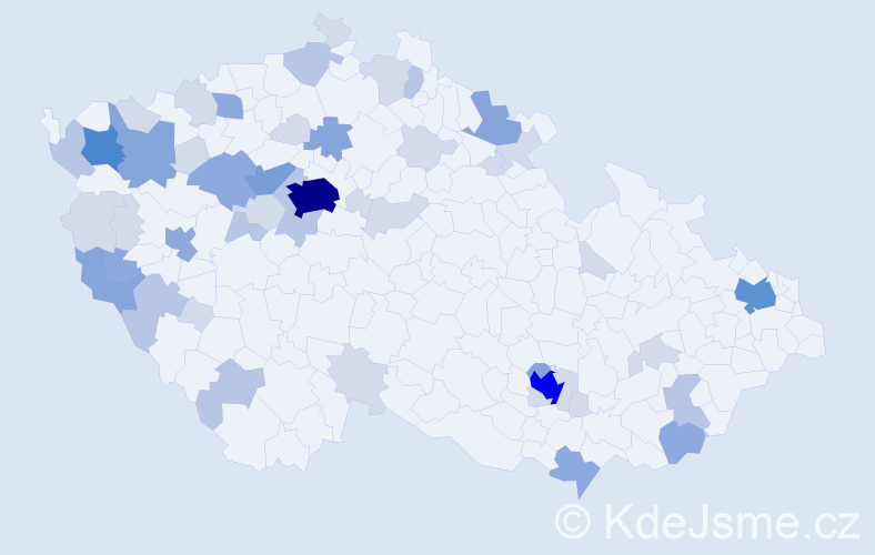 Příjmení: 'Baumannová', počet výskytů 127 v celé ČR