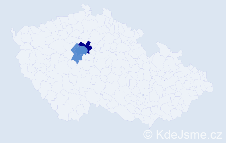 Příjmení: 'Kende', počet výskytů 11 v celé ČR