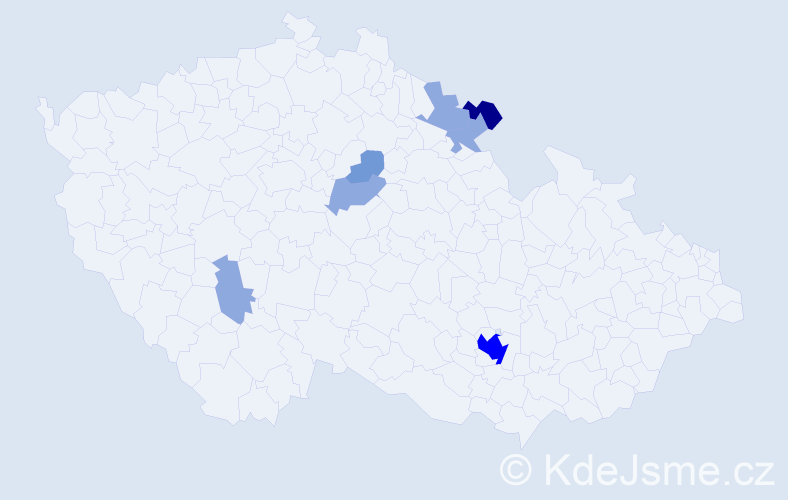 Příjmení: 'Letzel', počet výskytů 16 v celé ČR