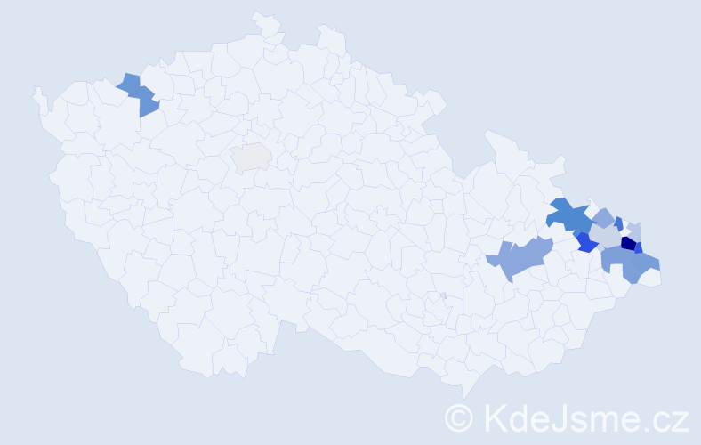 Příjmení: 'Galgonková', počet výskytů 36 v celé ČR