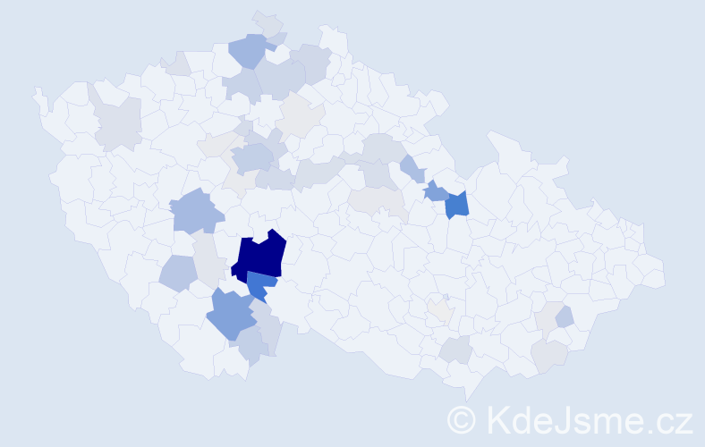 Příjmení: 'Bartáček', počet výskytů 172 v celé ČR