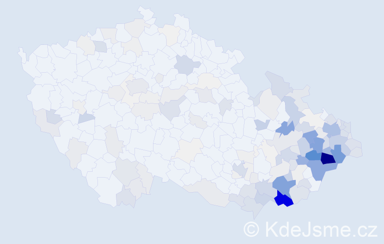 Příjmení: 'Pavlicová', počet výskytů 759 v celé ČR