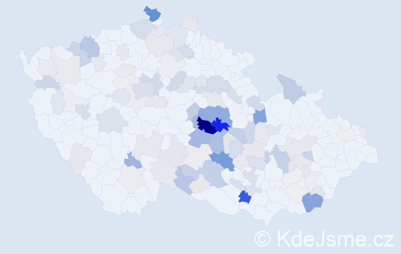 Příjmení: 'Uchytilová', počet výskytů 481 v celé ČR