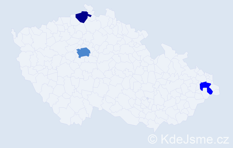 Příjmení: 'Valušáková', počet výskytů 6 v celé ČR