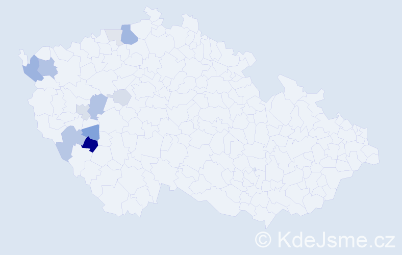Příjmení: 'Purschová', počet výskytů 24 v celé ČR