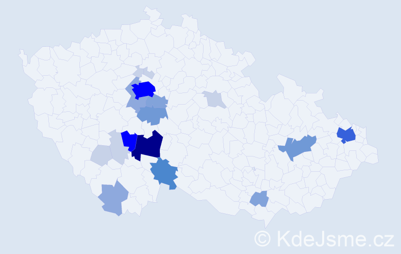 Příjmení: 'Kukačová', počet výskytů 66 v celé ČR