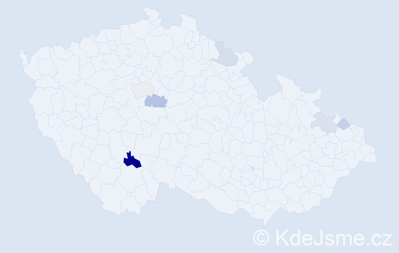 Příjmení: 'Kruppa', počet výskytů 11 v celé ČR