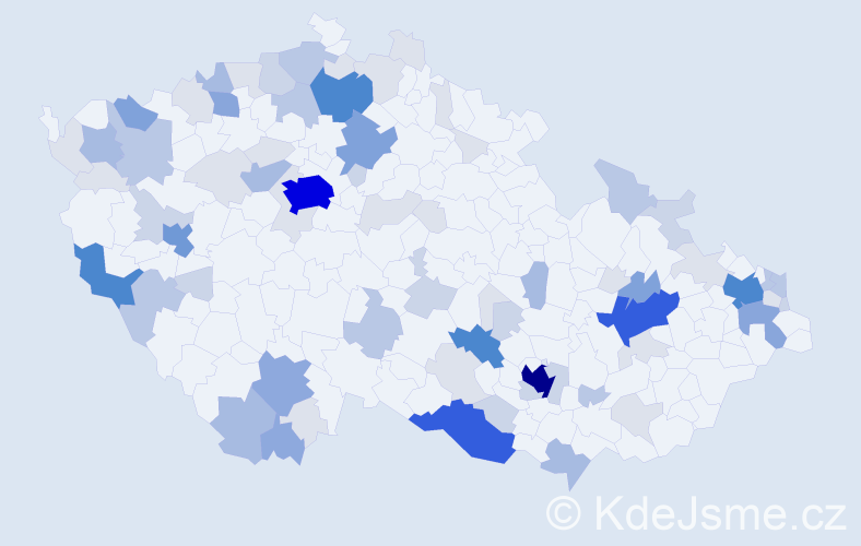 Příjmení: 'Hammer', počet výskytů 279 v celé ČR