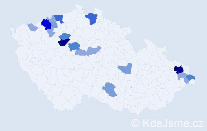 Příjmení: 'Makara', počet výskytů 51 v celé ČR
