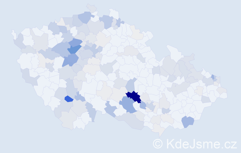 Příjmení: 'Malec', počet výskytů 640 v celé ČR