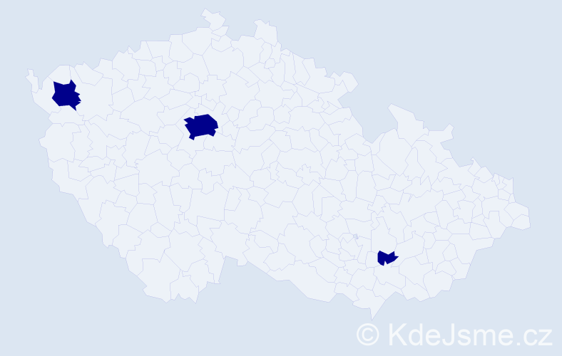 Příjmení: 'Zelko', počet výskytů 3 v celé ČR