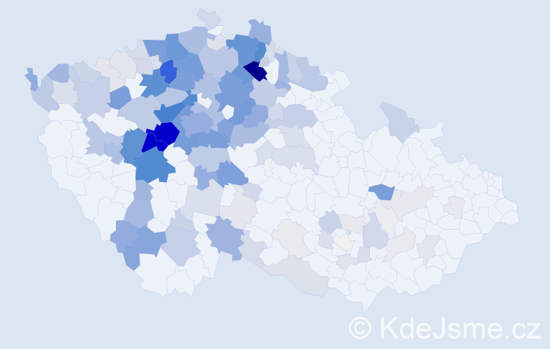 Příjmení: 'Vinš', počet výskytů 775 v celé ČR