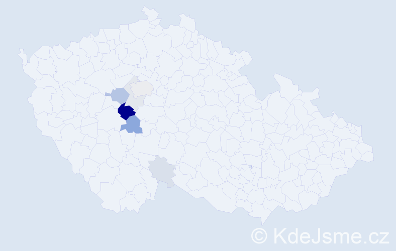 Příjmení: 'Kramatová', počet výskytů 19 v celé ČR