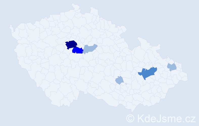 Příjmení: 'Gramatová', počet výskytů 12 v celé ČR