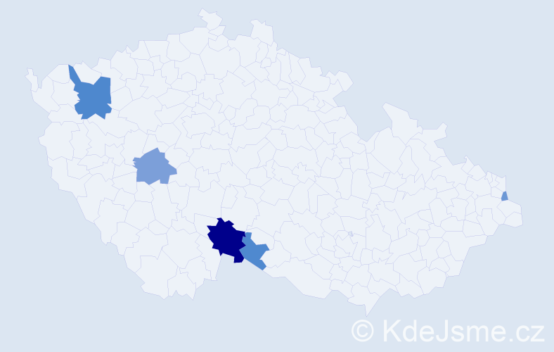Příjmení: 'Ažaltovič', počet výskytů 13 v celé ČR