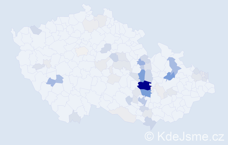 Příjmení: 'Fadrná', počet výskytů 188 v celé ČR