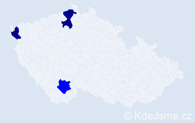 Příjmení: 'Praha', počet výskytů 7 v celé ČR