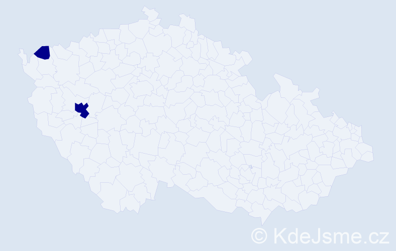 Příjmení: 'Špringsová', počet výskytů 2 v celé ČR