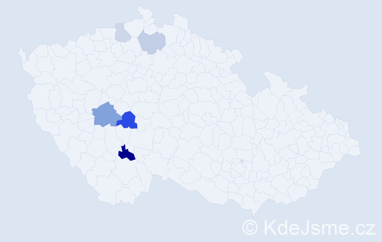 Příjmení: 'Polida', počet výskytů 17 v celé ČR