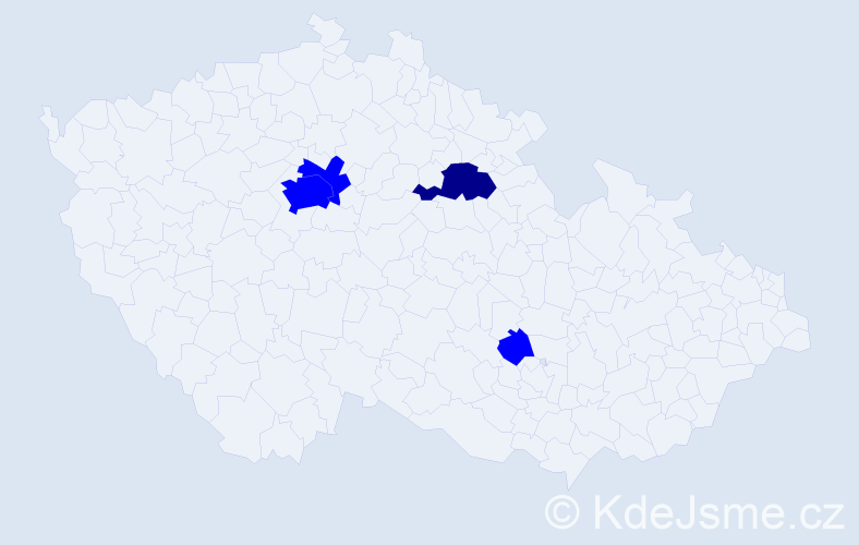 Příjmení: 'Kosylo', počet výskytů 5 v celé ČR