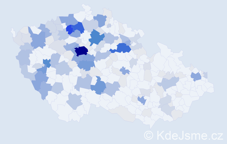 Příjmení: 'Volák', počet výskytů 524 v celé ČR