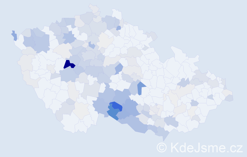 Příjmení: 'Štěpnička', počet výskytů 523 v celé ČR