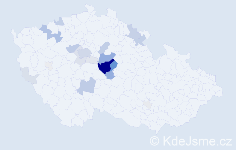 Příjmení: 'Klečák', počet výskytů 95 v celé ČR