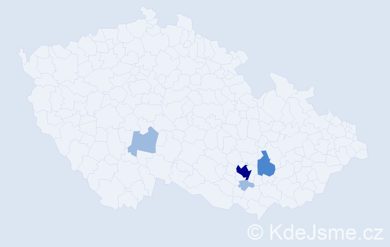 Příjmení: 'Džiuban', počet výskytů 8 v celé ČR
