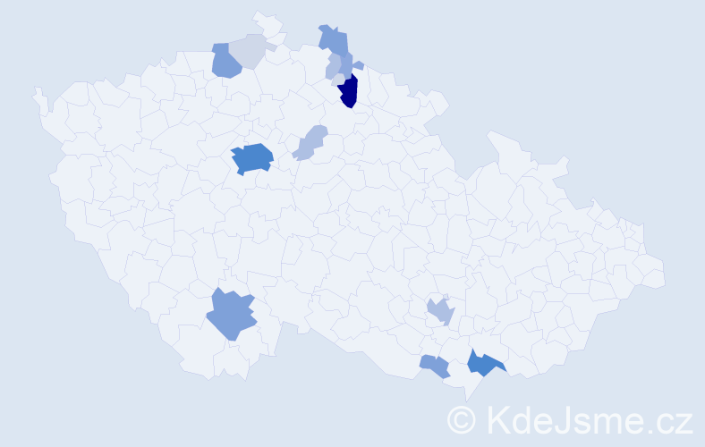 Příjmení: 'Babec', počet výskytů 56 v celé ČR