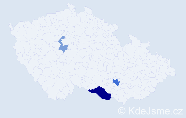 Příjmení: 'Kocholl', počet výskytů 9 v celé ČR