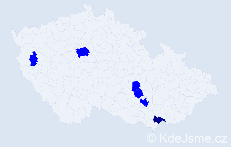 Příjmení: 'Prokipčáková', počet výskytů 7 v celé ČR