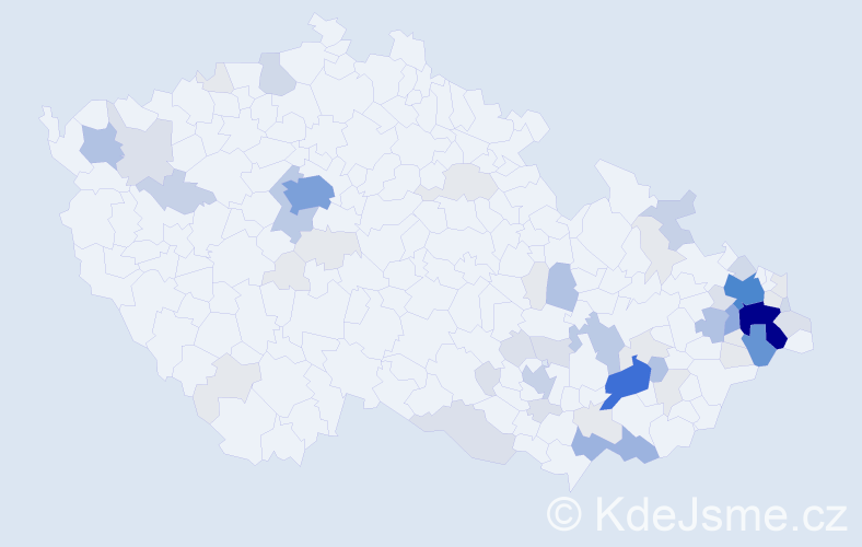 Příjmení: 'Ivánek', počet výskytů 237 v celé ČR