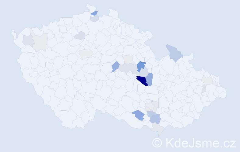 Příjmení: 'Střílek', počet výskytů 64 v celé ČR