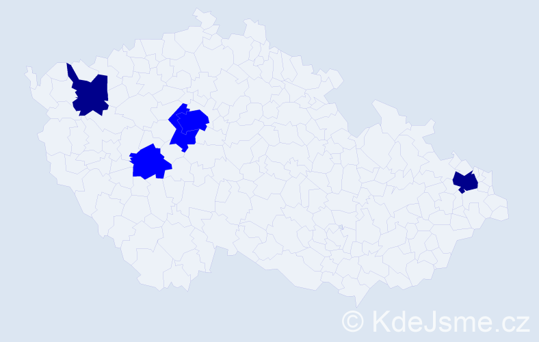 Příjmení: 'Myasnikov', počet výskytů 7 v celé ČR
