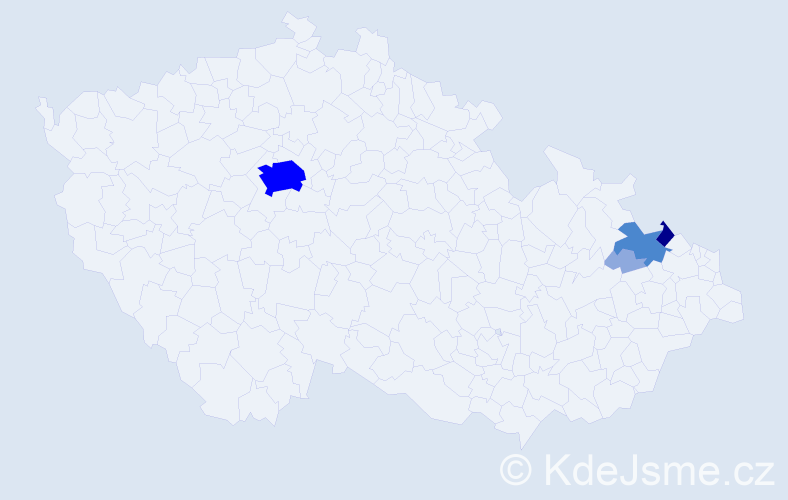 Příjmení: 'Kaluscha', počet výskytů 12 v celé ČR