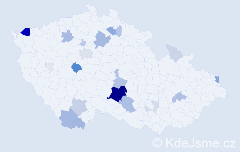 Příjmení: 'Nevosad', počet výskytů 73 v celé ČR
