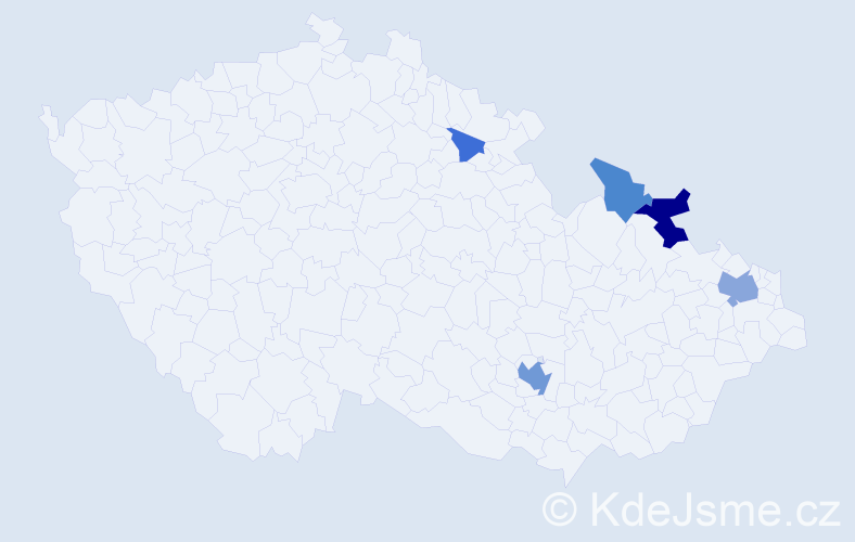 Příjmení: 'Grigoriadis', počet výskytů 23 v celé ČR