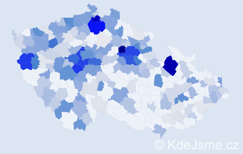 Příjmení: 'Matys', počet výskytů 871 v celé ČR