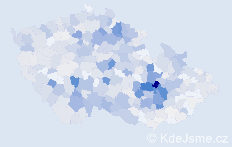 Příjmení: 'Koudelka', počet výskytů 2451 v celé ČR