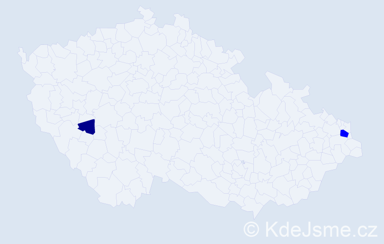 Příjmení: 'Kreta', počet výskytů 3 v celé ČR
