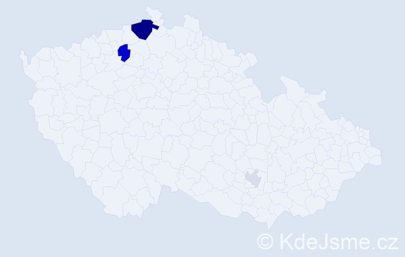 Příjmení: 'Kynlová', počet výskytů 9 v celé ČR