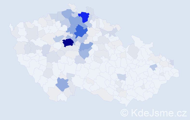 Příjmení: 'Mocová', počet výskytů 602 v celé ČR